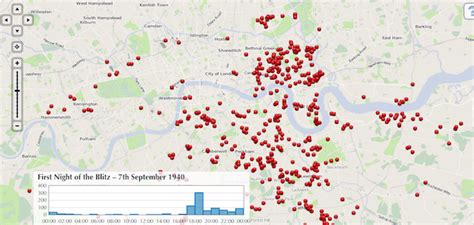 Map Of London Blitz Bombings