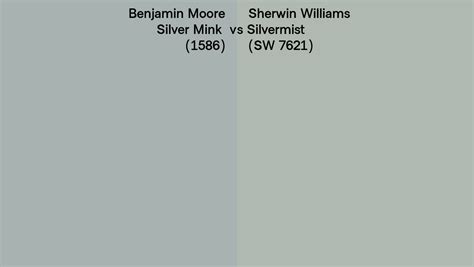 Benjamin Moore Silver Mink 1586 Vs Sherwin Williams Silvermist Sw