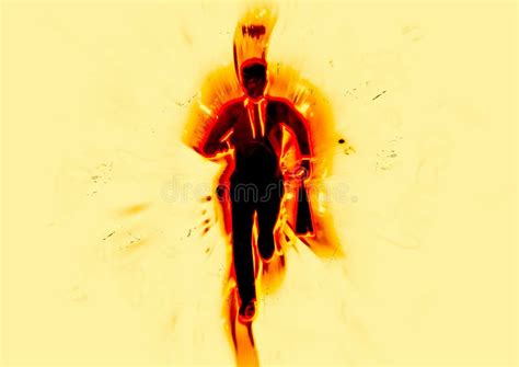 D Illustration Combining Image Effects With The Silhouette Of A