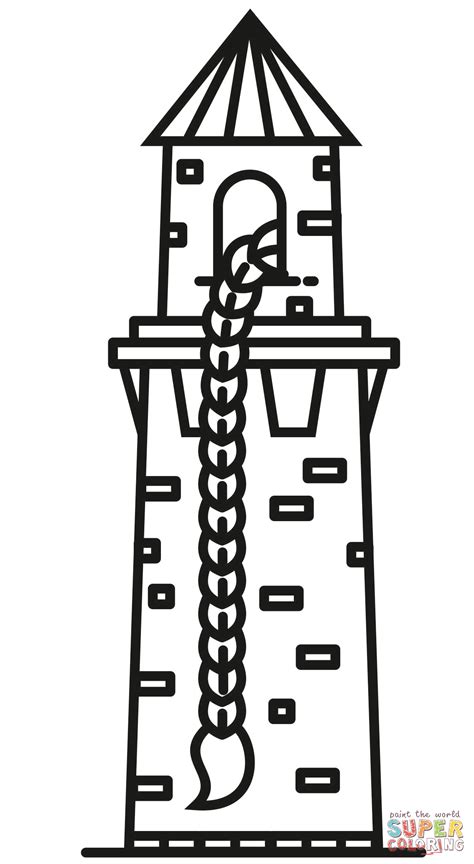 Rapunzel Tower Coloring Page Free Printable Coloring Pages