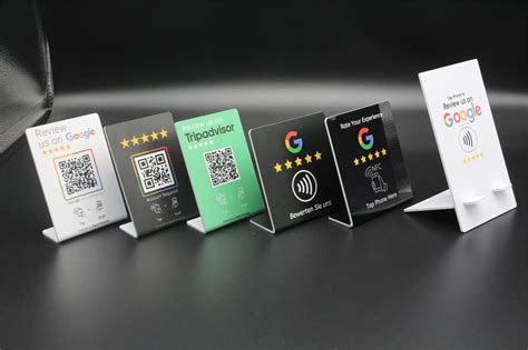 Nfc Rfid Google Review Nic Google Stand Acrylic Qr Menu Stands