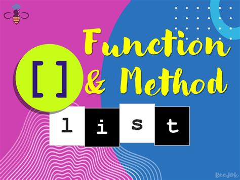 BeeJok Quiz List Functions And Methods In Python