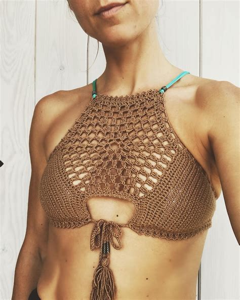 Pdf File For Crochet Pattern Sunflower Crochet Bikini Top Etsy