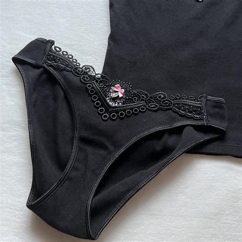 Black Coquette Vive Maria Vintage Lingerie Depop