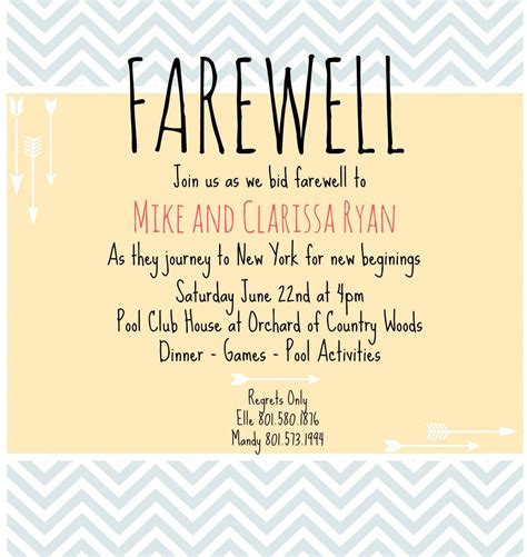 Invitation Card For Teachers On Farewell Party Farewell Invitation