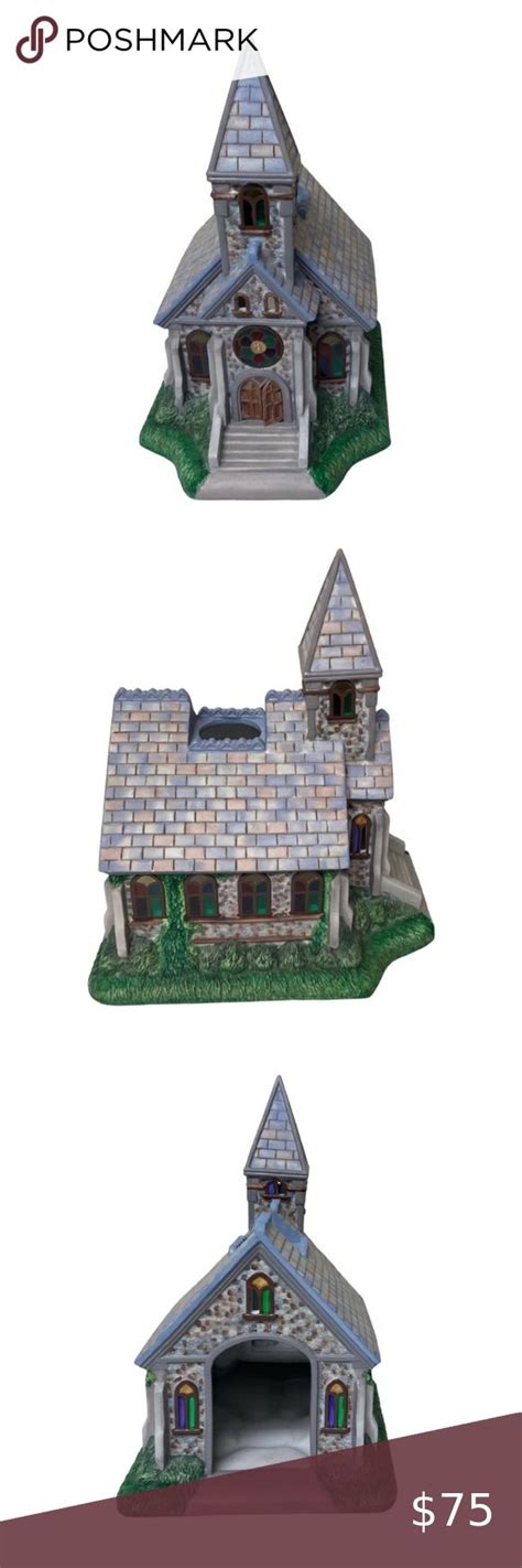 Partylite The Church Olde World Village Ceramic Tealight House En