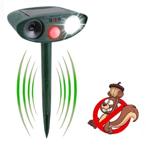 Solar Powered Ultrasonic Squirrel Repellent- Get Rid of Squirrel in 48 ...