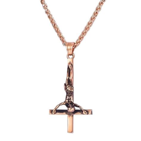 Upside Down/ Inverted of St. Peter Cross Pendant Necklace - Innovato Design