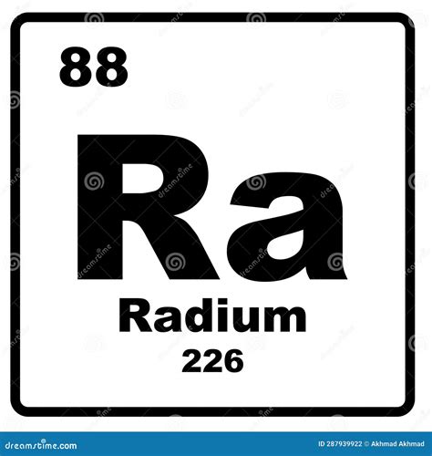 Radium As Element 88 Of The Periodic Table 3d Illustration On Orange Background Cartoondealer