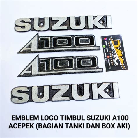 Jual EMBLEM LOGO TIMBUL SUZUKI A100 ACEPEK BAGIAN TANKI DAN BOX AKI