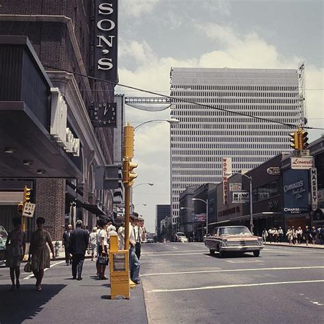 1967 View Of Peachtree Street In Atlanta Davisons Department Store On