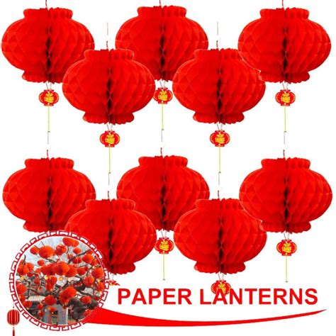 Cm Foldable Chinese New Year Honeycomb Red Lantern Hanging