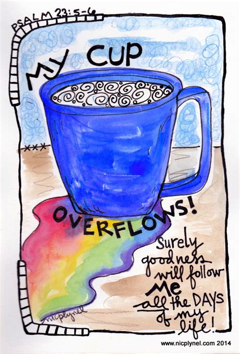 My cup overflows | Bible doodling, Bible verse art, Bible journal notes