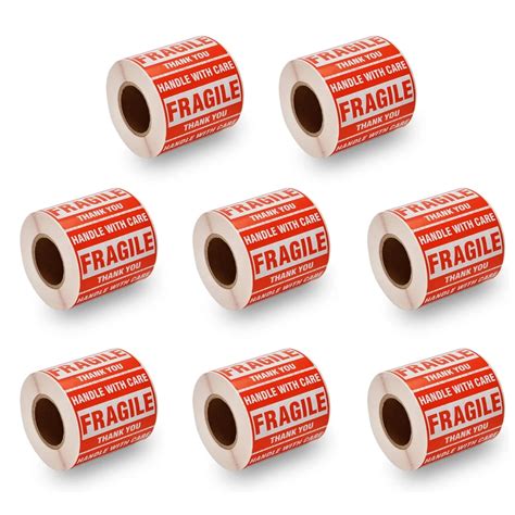 Neflaca Fragile Stickers X Fragile Labels Self Adhesive Strong