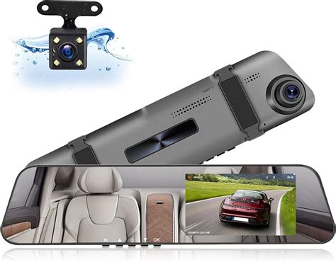 4 5 Inch Mirror Dash Cam Camecho Rear View Mirror Camera For Car Dual