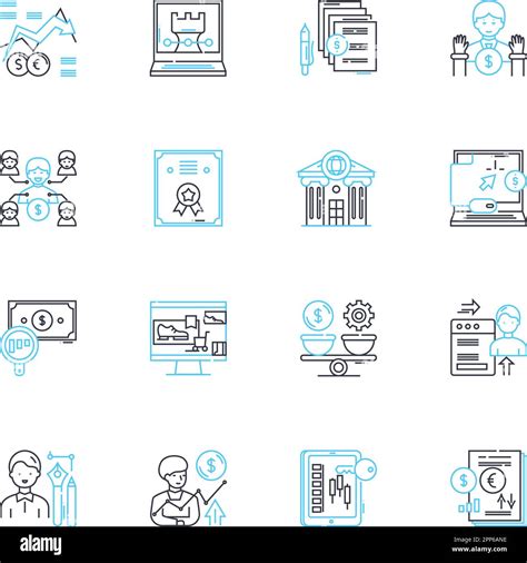 Spreadsheet Accounting Linear Icons Set Cells Formulae Ledger