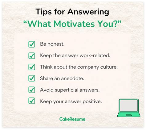 What Motivates You Example Interview Answers Cakeresume