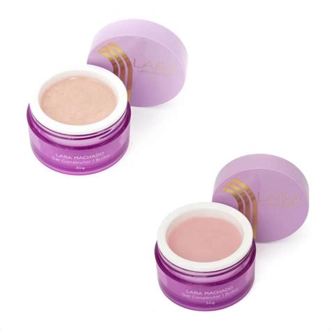 Kit 1 Gel Shine Pink 1 Gel Shine Nude Lara Machado Gel Para Unhas Magazine Luiza