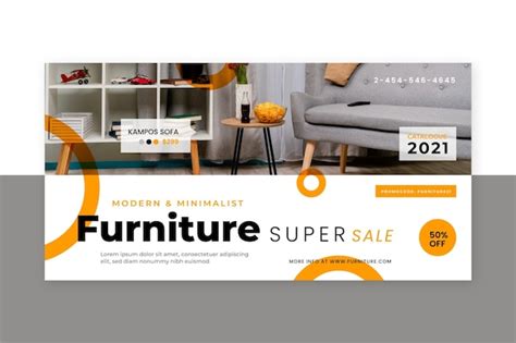 Free Vector Furniture Sale Banner Template