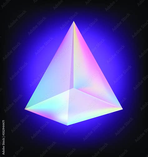 Dispersive prism showing light refraction and diffraction effect ...