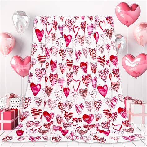 Amazon Jarthenaamcs Valentine S Day Fuzzy Blanket Watercolor Love