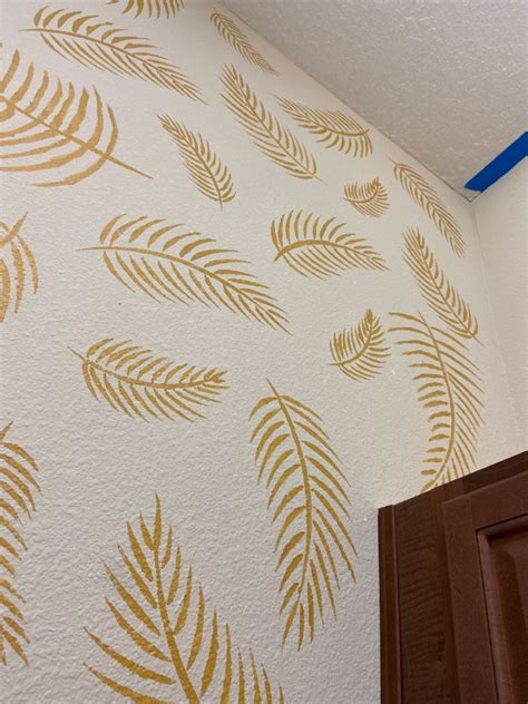 Palm Leaves Pattern Wall Stencil Palm Leaves Stencil Stencils For Walls