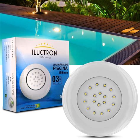 Lumin Ria Led Piscina Leds K W Lm V Mm Branco Frio