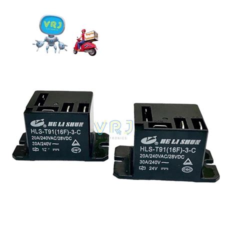 RELAYรุ่น HLS-T91(16F)-3-C Relay รีเลย์ 12VDC, 24VDC-30A 5ขา มีของพร้อม ...