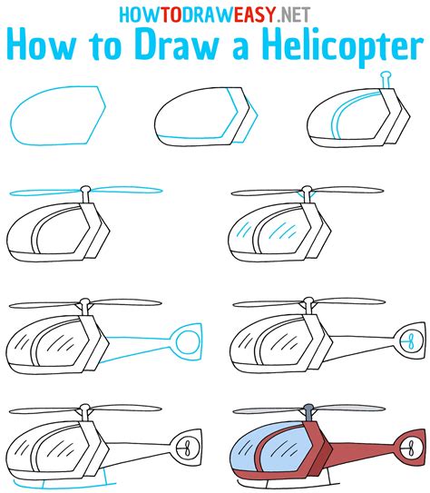How to Draw a Helicopter - How to Draw Easy