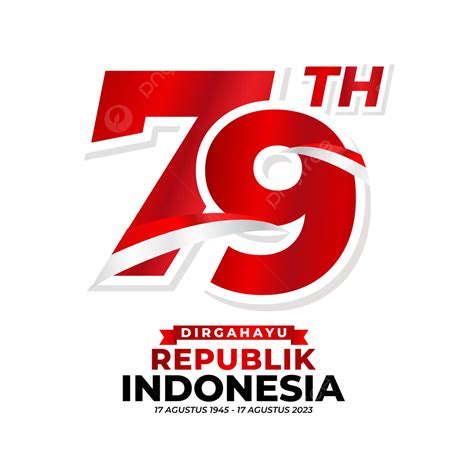 Official Logo Of Hut Ri 79 Year 2024 With Text Indonesian Independence Day Vector Hut Ri 79