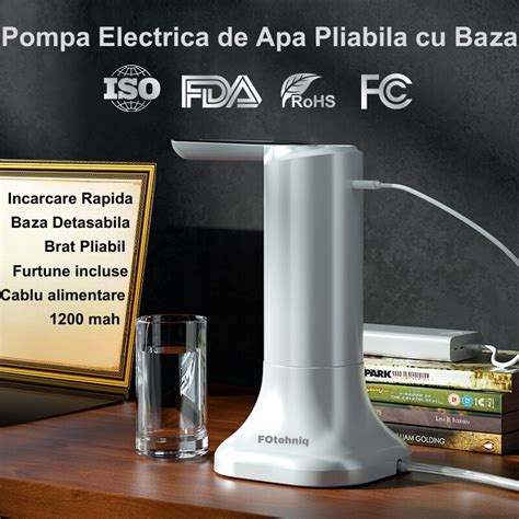 Pompa Electrica Pliabila De Apa Cu Baza Suport Pentru Bidon De Apa