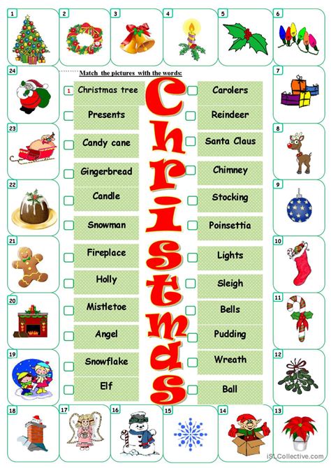 Christmas English Esl Worksheets Pdf Doc