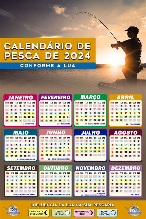 Calendário de Pesca 2024 de acordo a fase da lua Blog legal