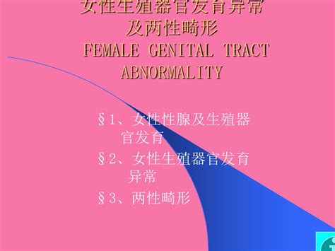 女性生殖器官发育异常及两性畸形女性生殖ppt课件word文档在线阅读与下载无忧文档