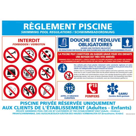 Panneau R Glementation Piscine