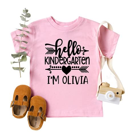 Amazon.com: Hello Kindergarten Back to School Outfits for Girls, Personalized First Day of ...