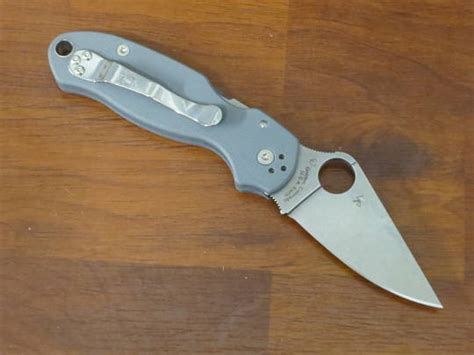 Spyderco Para 3 Folding Knife Maxamet Stonewashed Blade Dark Gray G10