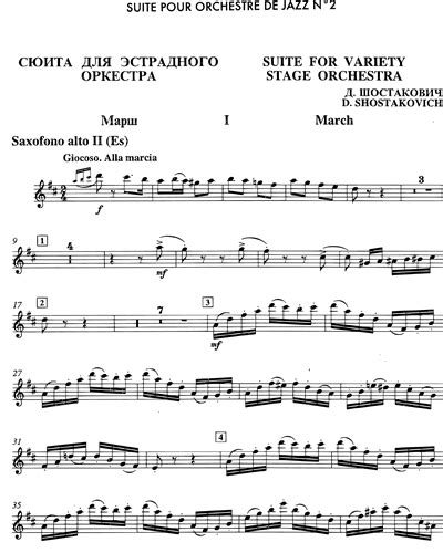 Jazz Suite No 2 Alto Saxophone 2 Sheet Music By Dmitri Shostakovich Nkoda Free 7 Days Trial