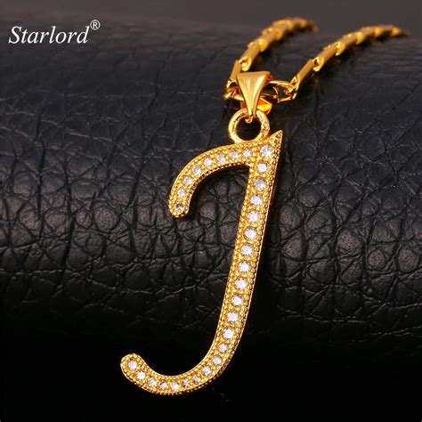 Initial J Letter Pendants & Necklaces Women Men Personalized Gift ...