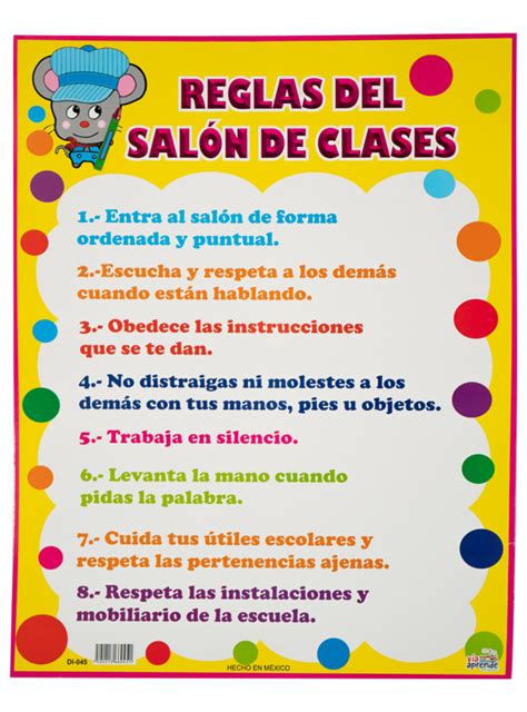 Reglas Del Salon Poster Espacio De Genios