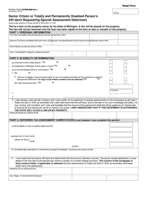 Fillable Form Senior Citizen Or Totally And Permanently Disabled