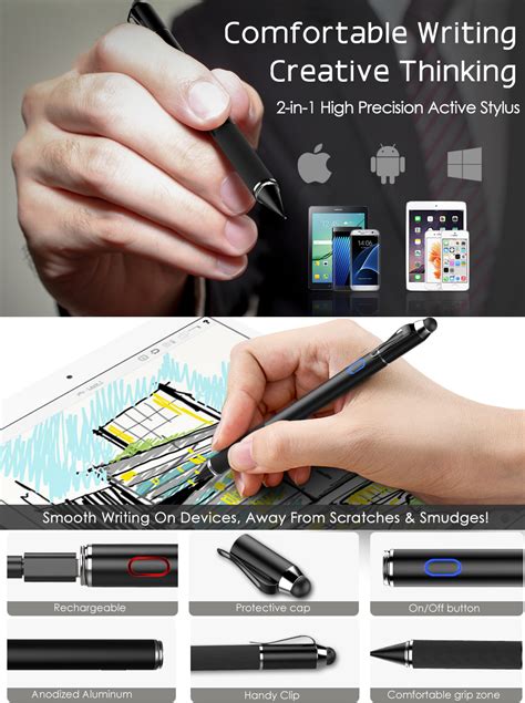 Amazon MoKo Universal Active Stylus Pen 2 In 1 Capacitive Fine