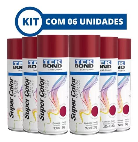 Spray Tek Bond Vermelho Met Lico Super Color Ml Emb C Frete Gr Tis