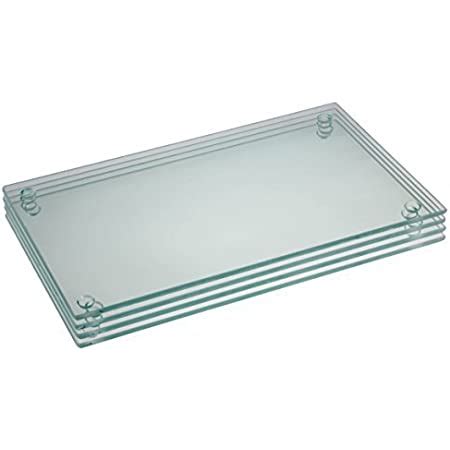 Schneidebrett Aus Glas Durchsichtig 400 X 300 Mm Amazon De