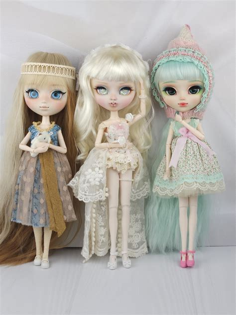 My Three Beauties Together From Left To Right Yummy Sweet Dolls Artforlovingheart Dolls My