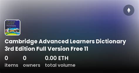 Cambridge Advanced Learners Dictionary 3rd Edition Full Version Free 11