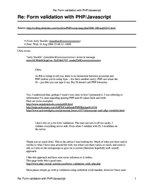 Fillable Online Re Form Validation With Php Javascript Der Keiler