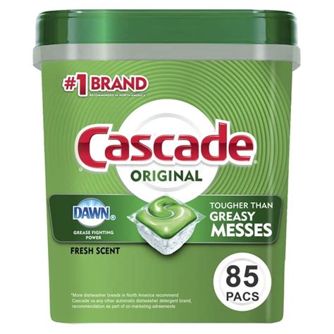 Cascade Actionpacs Dishwasher Detergent Fresh Scent 85 Ct Walmart