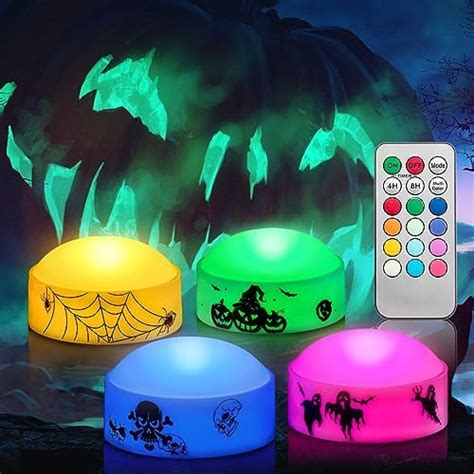 Amazon CANDLE IDEA 4 PCS Color Changing Halloween LED Pumpkin