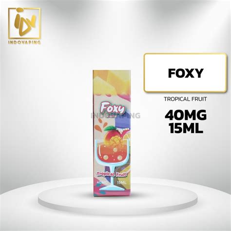 Jual Liquid Vapor Vape Foxy Tropical Fruit Salt 40mg 15ml By Indo